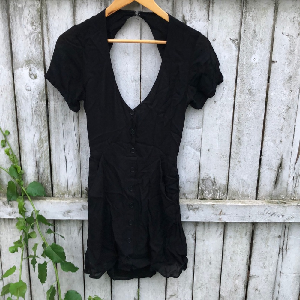 Reformation mini black dress
